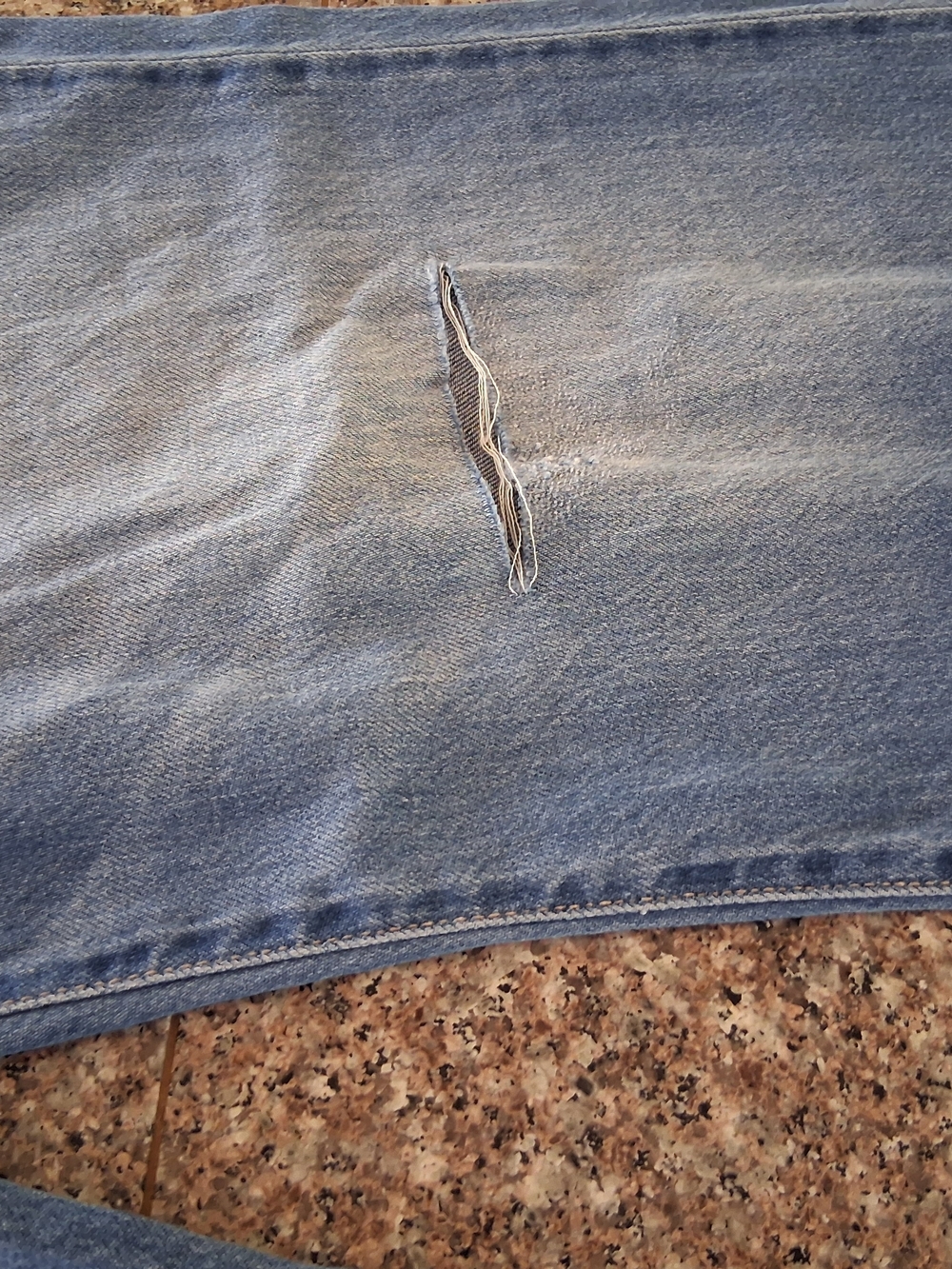 Celebrity Pink Light Blue Distressed Wide Leg Jeans - Picture 4 of 13